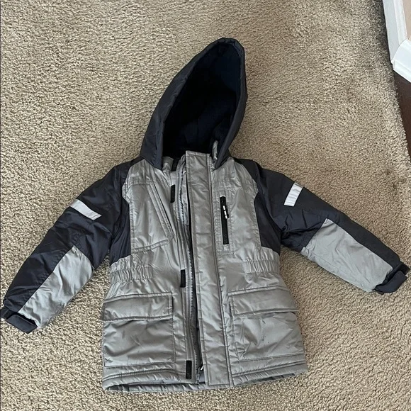 Boys London fog coat and snow pant bib matching set - Picture 2 of 12